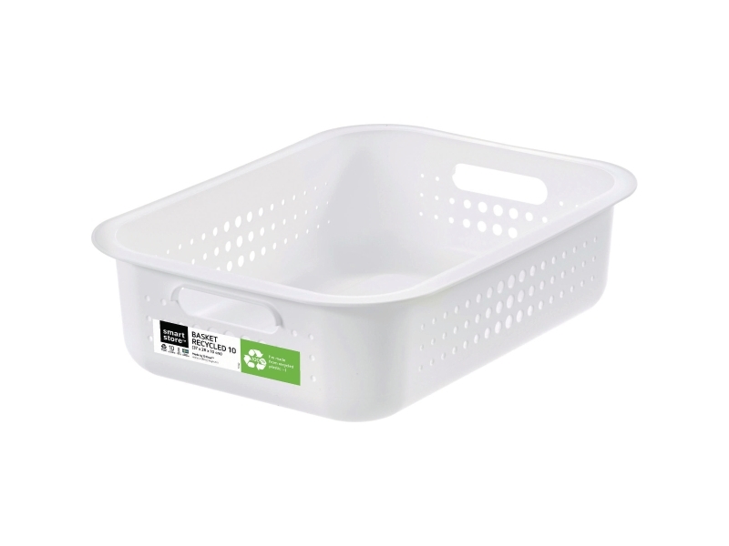 Förvaringskorg SmartStore Recycled 10, 37 x 28 x 10 cm, 6 L, vit | Arkivering - Arkiv box/mappar - Förvaringslåda | GameStuff