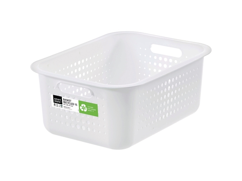 Förvaringskorg SmartStore Recycled 15, 37 x 28 x 15 cm, 10 L, vit | Arkivering - Arkiv box/mappar - Förvaringslåda | GameStuff
