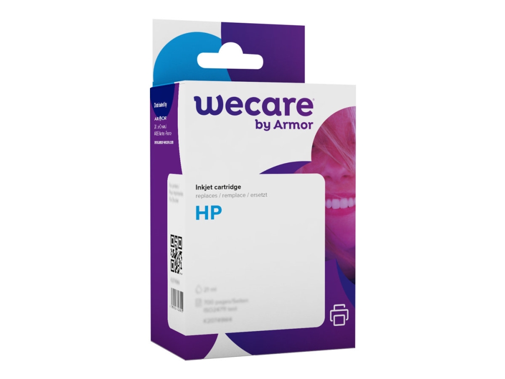 Blækpatron Wecare HP C2P23A kompatibel, 1.700 sider, sort