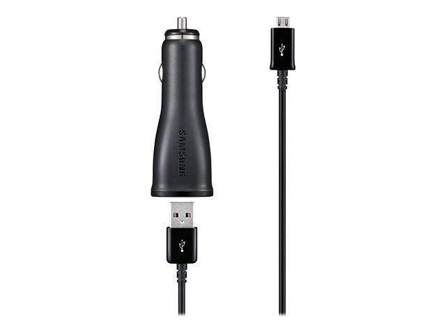 Samsung Eca-U21cbe - Bilstrømsadapter - 2 A (Usb) - Sort - For Galaxy Core Prime Ve, Mega, Note 10, Note 8.0, S4, Tab 3, Xcover, Y Duos Gt-C3520, E1