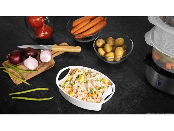 Cecotec Vapovita 3000 Inox, 1 L, Schwarz, Edelstahl, Transparent, Edelstahl, 60 Min, 800 W