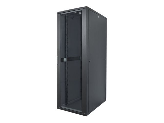 Intellinet Network Cabinet, Free Standing (Standard), 42U, Usable Depth 123 To 573Mm/Width 703Mm, Black, Flatpack, Max 1500Kg, Server Rack, Ip20 Rate