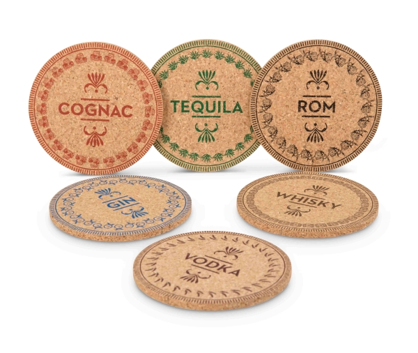 Spirit Coaster - Kork 6 st | Hushåll - Bordssättning - Bar & vin | GameStuff