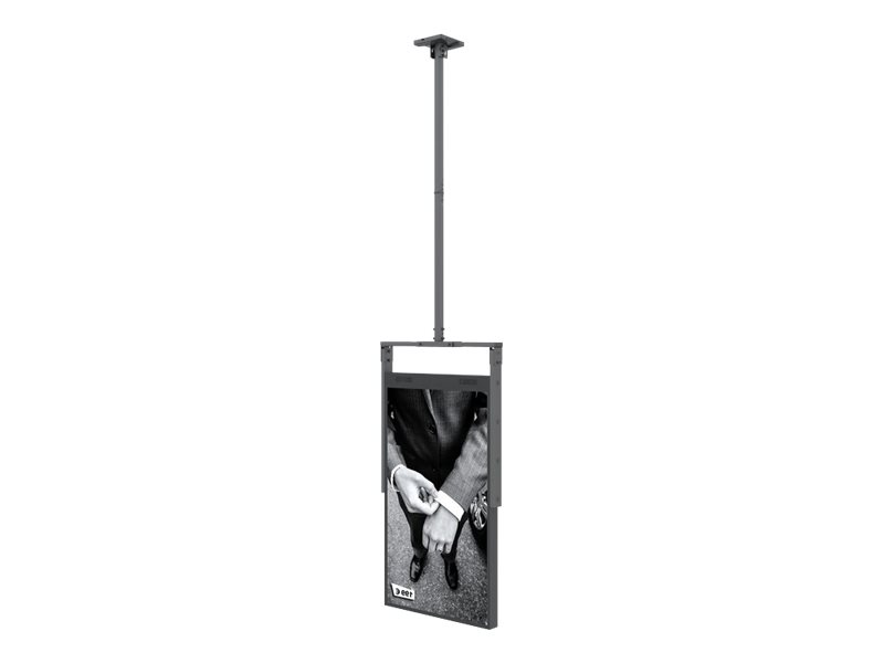 Multibrackets Pro Series M Ceiling Extension Kit Pro - Monteringssæt (Til Loftmontering, Forlængerrør (3 M)) - For Lcd Display - Stål - Sort - Skærms