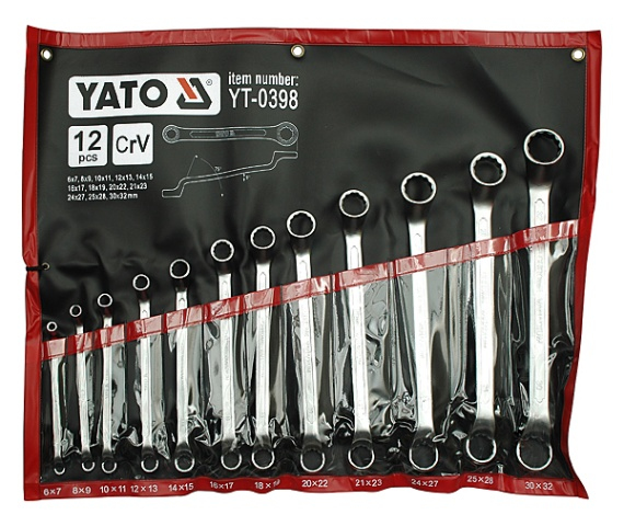 YATO SATIINIKAHVAISET AVAIMET 12-osainen 6-32mm ETULE 0398