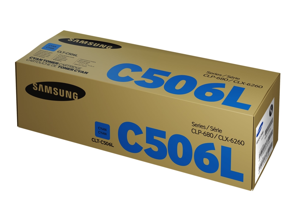Samsung Clt-C506l - Cyan - Original - Tonerpatron - For Clp-680Dw, 680Nd Clx-6260Fd, 6260Fr, 6260Fw, 6260Nd