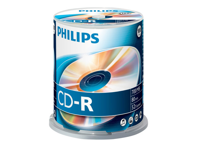 Philips CD-R CR7D5NB00/00, 52x, CD-R, 700 MB, 100 kpl