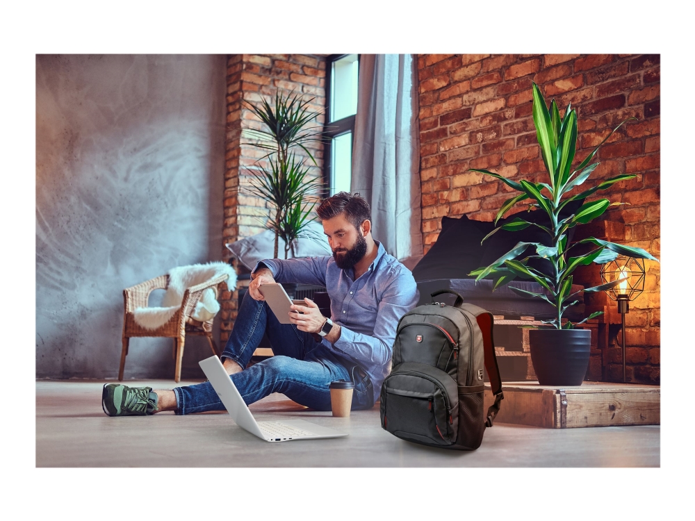 Port Houston - Notebook-Rucksack - 17,3" - Schwarz