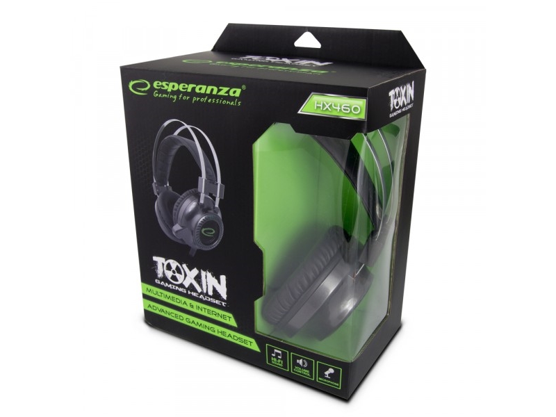 Esperanza Toxin Stereo Gaming-Headset Med Mikrofon