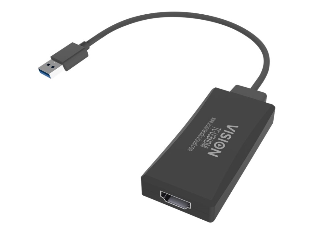Vision - Extern videoadapter - USB 3.0 - HDMI - svart - detaljhandel | Datorkomponenter - Grafikkort & Tilbehör - USB-grafikkort | GameStuff