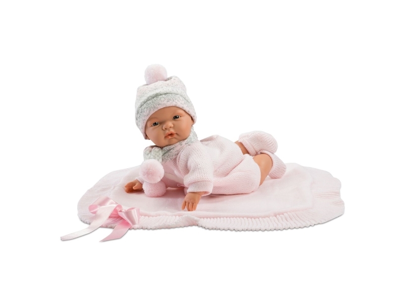 LLORENS Joelle Crying Doll with Pink Blanket 38cm 38938