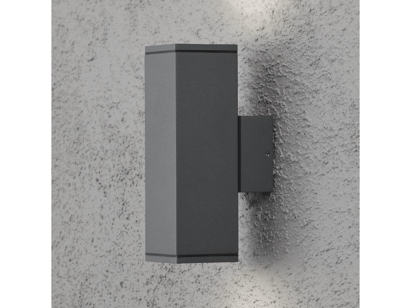 Konstsmide 7907-370, 2 pære(r ), IP44, Anthracit, Grå