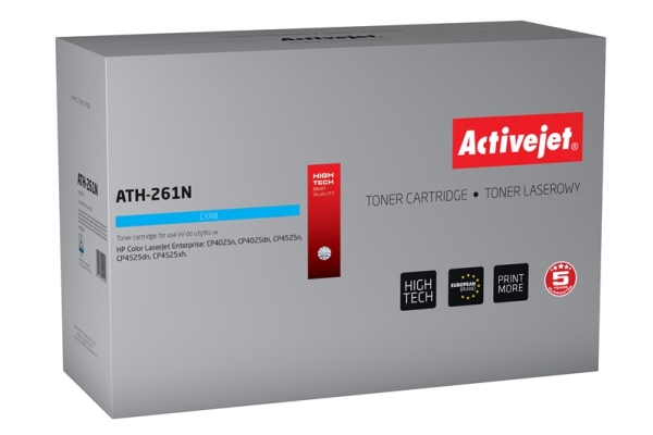 Activejet Ath-261N Tonerkartusche (Ersatz Für Hp Ce261a Höchste 11000 Pages Cyan), 11000 Seiten, Cyan, 1 Stück(E)