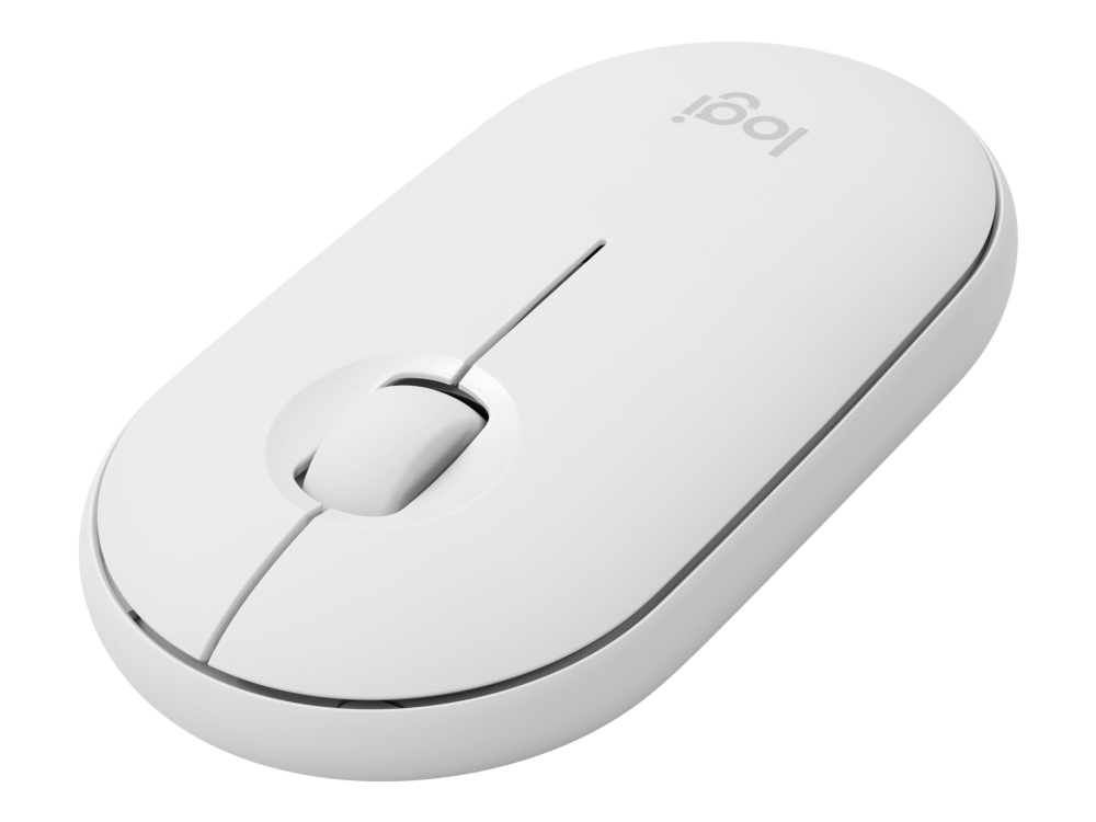 Logitech Pebble M350 Mus Optisk 3 Knappar Trådlös 2.4 Ghz Bluetooth Trådlös Usb Mottagare Offwhite