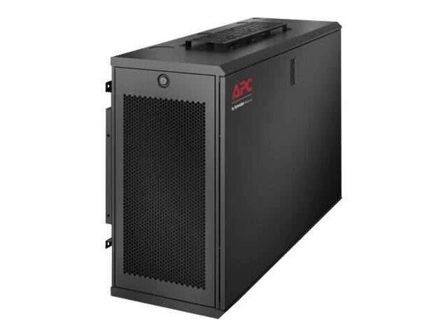 Apc Netshelter Wx 6 He Low-Profile Wandgehäuse 230V-Ventilatoren, Wandmontiertes Regal, 6U, 113 Kg, Sperrschloss, 36,3 Kg, Schwarz