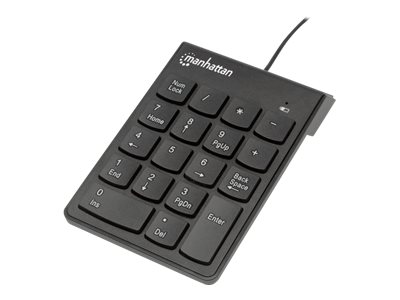 Manhattan Numeric Keypad, Wired, Usb-A, 18 Full Size Keys, Black, Membrane Key Switches, Windows And Mac, Three Year Warranty, Blister - Tastatur - U