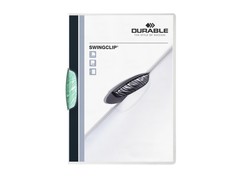 Hållbart Swingclip, grönt, polypropen (PP), 30 ark, A4, 25 st | Arkivering - Presentationsmappar och omslag - Presentationsmapp | GameStuff