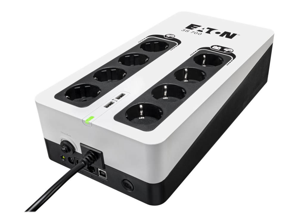 Eaton 3S 700 - UPS - AC 220-240 V - 420 Watt - 700 VA - 1-fas - USB - utgångskontakter: 8 | Datorer & Surfplattor - UPS - UPS server & nätverk | GameStuff