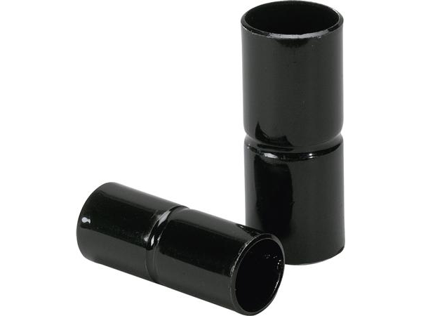 Muffe kort 16 mm sort lakeret metal. | Rör | GameStuff