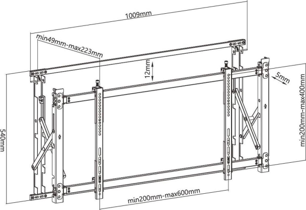 Maclean Maclean Mc-845 Video Wall Mount 46 "-52" 35Kg Max Digital Signage Max Vesa 600X400