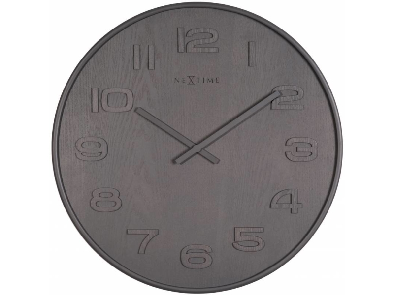 Nextime Wood Wood Big - Ur - Kvarts - Vægmonterbar - 52.8 Cm - Grå