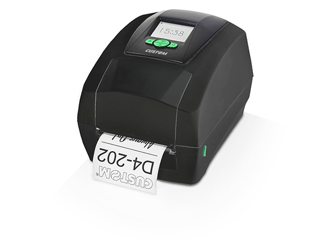 Custom D4 202, Direkte Termisk/Termisk Overførsel, Pos Printer, 203 X 203 Dpi, 5 Tomme/Sek., 0.06 - 0.2 Μm, 12,7 Cm