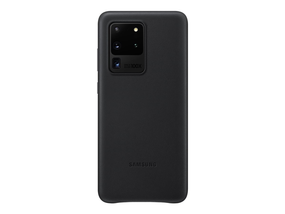 Samsung Leather Cover Ef-Vg988 - Bagsidecover Til Mobiltelefon - Aluminium, Læder - Sort - For Galaxy S20 Ultra, S20 Ultra 5G