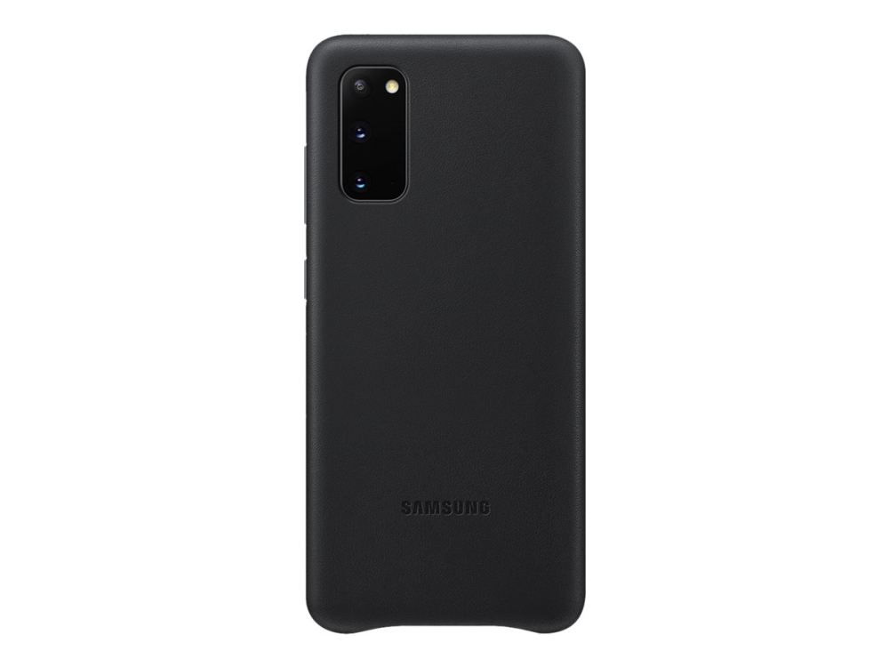 Samsung Leather Cover Ef-Vg980 - Bagsidecover Til Mobiltelefon - Aluminium, Læder - Sort - For Galaxy S20, S20 5G