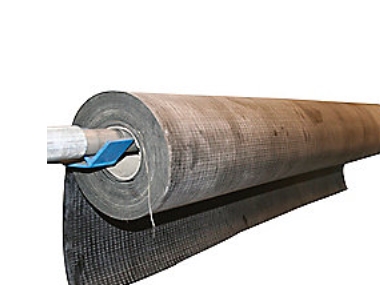 Gummiplade med lærred 2mm - Bredde 1.40 m x 1,0 m længde = 4,70 kg - (5 kg)