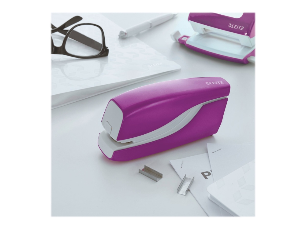 Leitz WOW NeXXt - Elektrisk häftapparat - 10 ark / 1 mm - No.10 - lila | Kontorsmaterial - Häftapparater & häften - Elektriska häftapparater | GameStuff