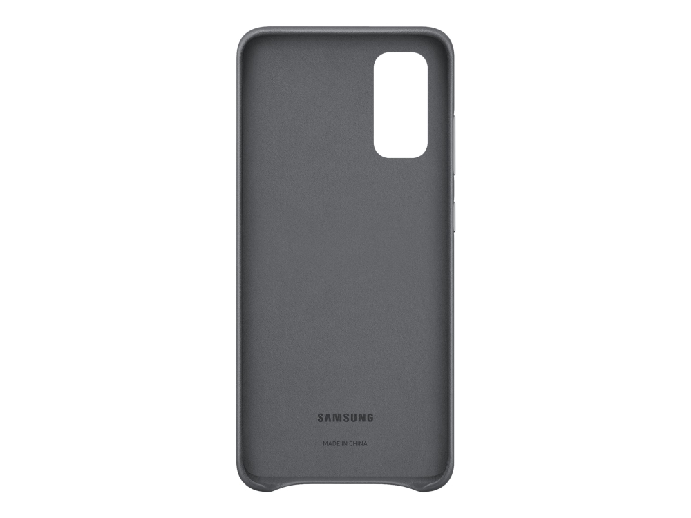 Samsung Leather Cover Ef-Vg980 - Bagsidecover Til Mobiltelefon - Aluminium, Læder - Grå - For Galaxy S20, S20 5G