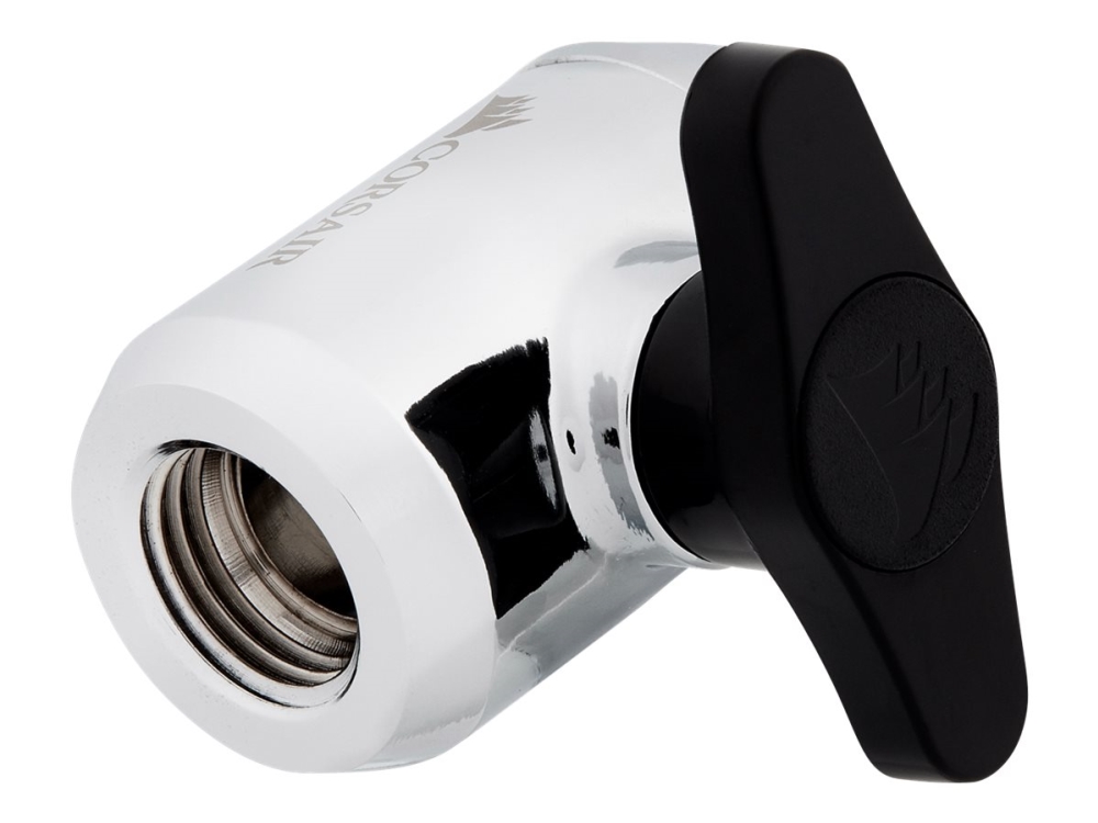 CORSAIR Hydro X Series XF Ball Valve - Manuell kulventil för vätskekylsystem - krom | Datorkomponenter - Kylning & moddning - Övrig Kylning | GameStuff