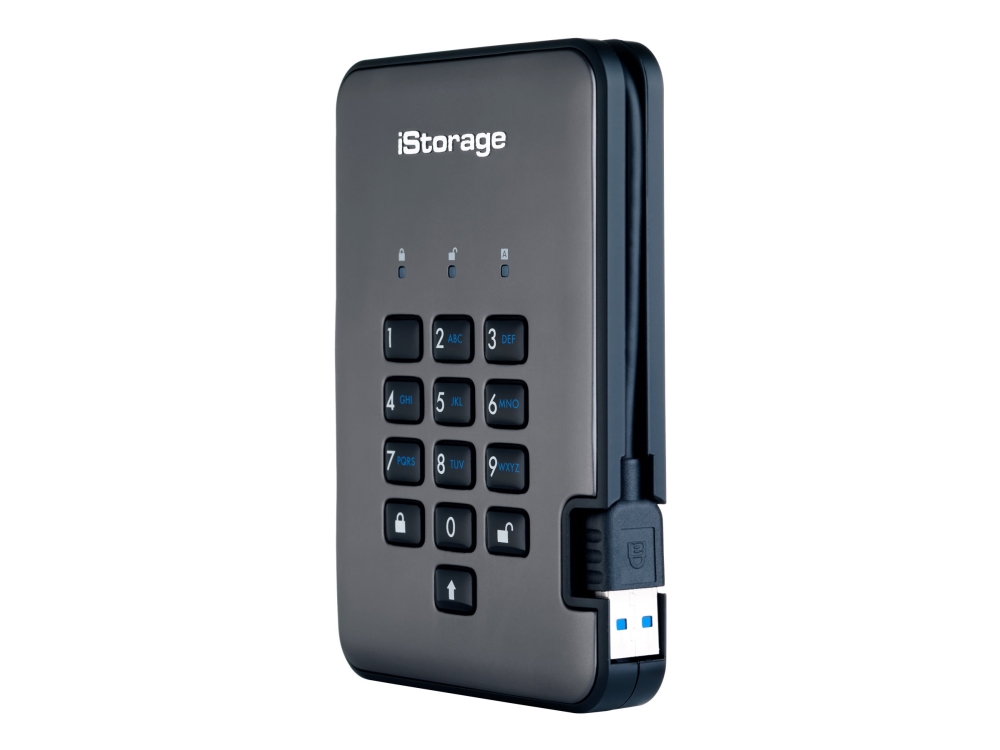 Istorage Diskashur Pro² - Harddisk - Krypteret - 1 Tb - Ekstern (Bærbar) - Usb 3.1 - 256-Bit Aes-Xts, 256-Bit Sha, Fips 197 - Taa-Kompatibel