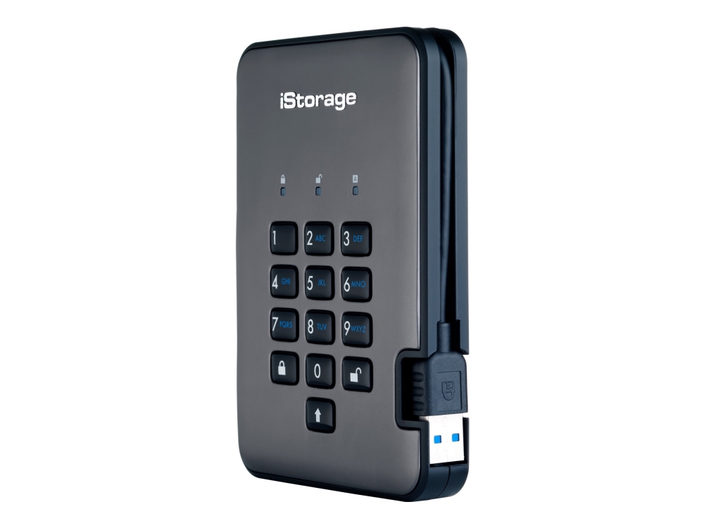 Istorage Diskashur Pro² - Harddisk - Krypteret - 500 Gb - Ekstern (Bærbar) - Usb 3.1 - 256-Bit Aes-Xts, 256-Bit Sha, Fips 197 - Taa-Kompatibel