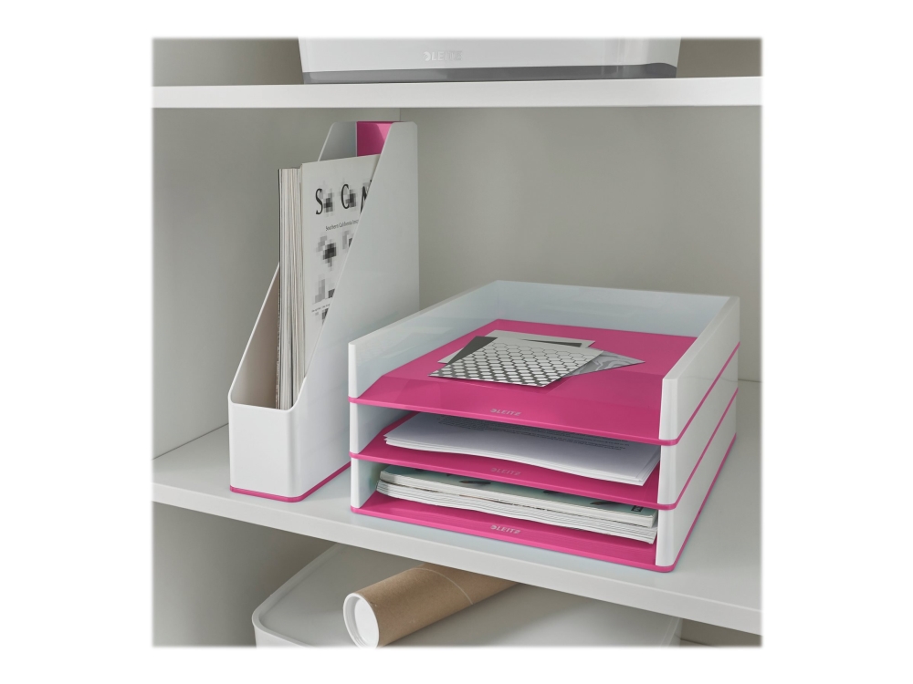 Leitz Wow Dual Colour - Magasinfil - For A4 (210 X 297 Mm) - Pink Metallisk