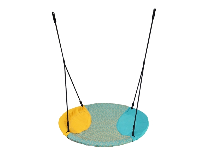 Hörby Bruk Talking Swing Turquoise / Yellow | Utomhusleksaker - Spela i trädgården - Gungor | GameStuff