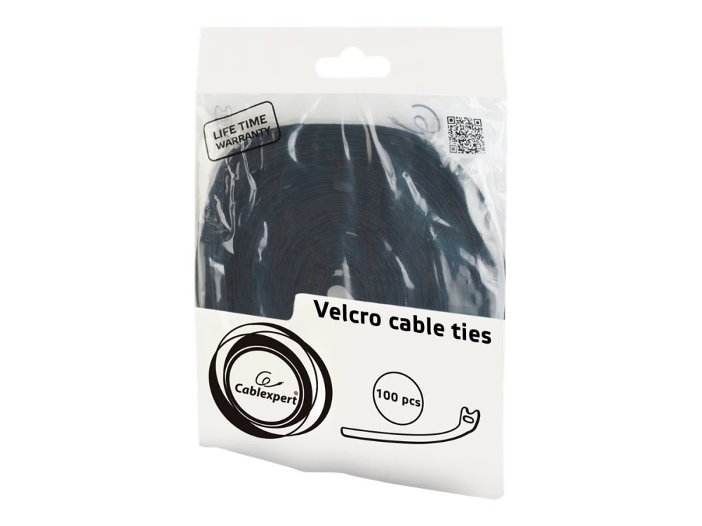 Cablexpert - Kardborreremsa - 21 cm - svart (paket om 100) | Datortillbehör - Övriga datortillbehör - Reservdelar | GameStuff