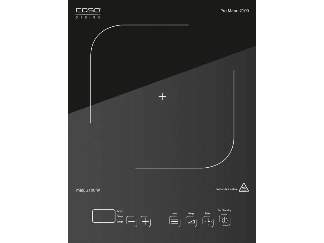 Caso Pro Menu 2100, Svart, Bänkskiva, Zoninduktionshäll, Keramisk, 1 zon(er), 1 zon(er) | Vitvaror - Spishäll - Fristående hällar | GameStuff