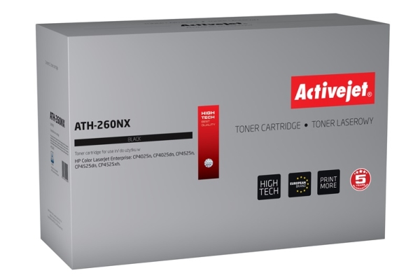 Activejet Ath-260Nx Tonerkartusche (Ersatz Für Hp Ce260x Höchste 17000 Pages Schwarz), 17000 Seiten, Schwarz, 1 Stück(E)
