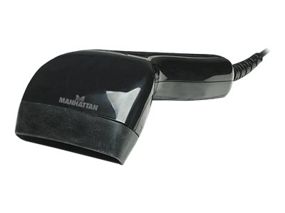 Manhattan Contact Ccd Handheld Barcode Scanner, Usb, 80Mm Scan Width, Cable 152Cm, Max Ambient Light: 3,000 Lux (Sunlight), Black, Three Year Warrant