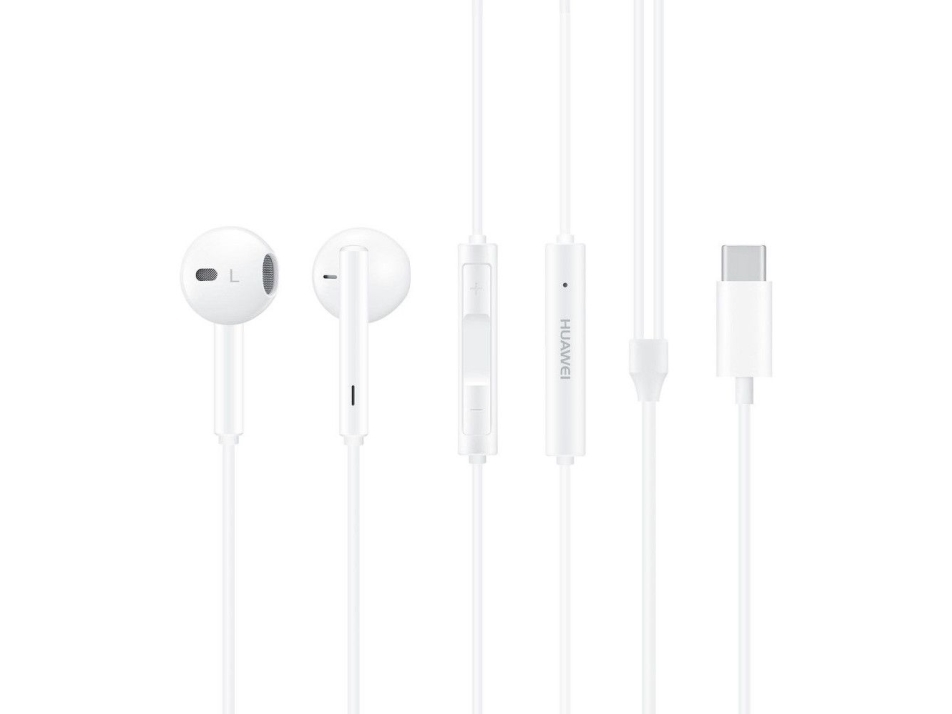 Huawei Cm33 On Ear Headset Kabelgebunden Weiß Lautstärkeregler