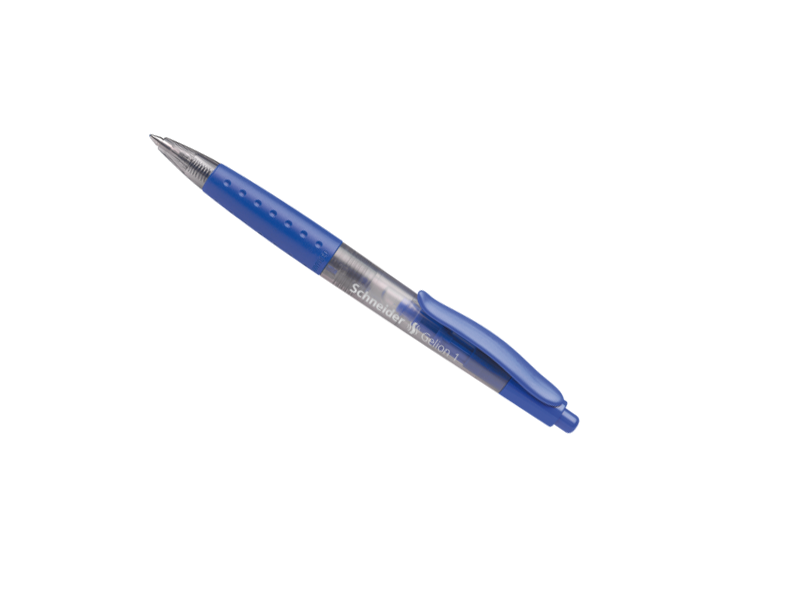 Schneider Schreibgeräte Gelion 1, Ausziehbarer Gelschreiber, Blau, Blau, Transparent, Kunststoff, Beidhändig, Medium