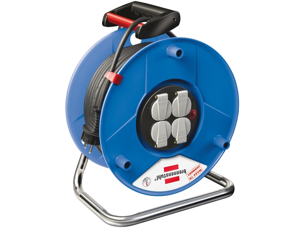 Brennenstuhl 40m H05vv F 3g2 5 40 M 4 Ac Stikkontakter Sort 1 Stk