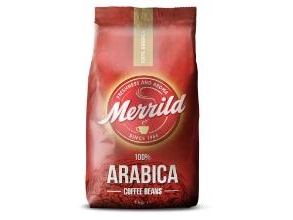 Kaffee Merrild 100% Arabica Helbønne 1 Kg,6 Ps X 1 Kg/Krt