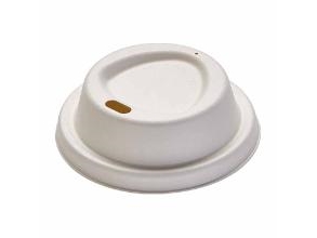 Trinkdeckel Bagasse Ø80xh25mm Für Kaffeetasse Natur, 20 Ps X 50 Pcs/Krt