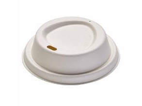 Trinkdeckel Bagasse Ø90xh30mm Für Kaffeetasse Natur, 20 Ps X 50 Pcs/Krt