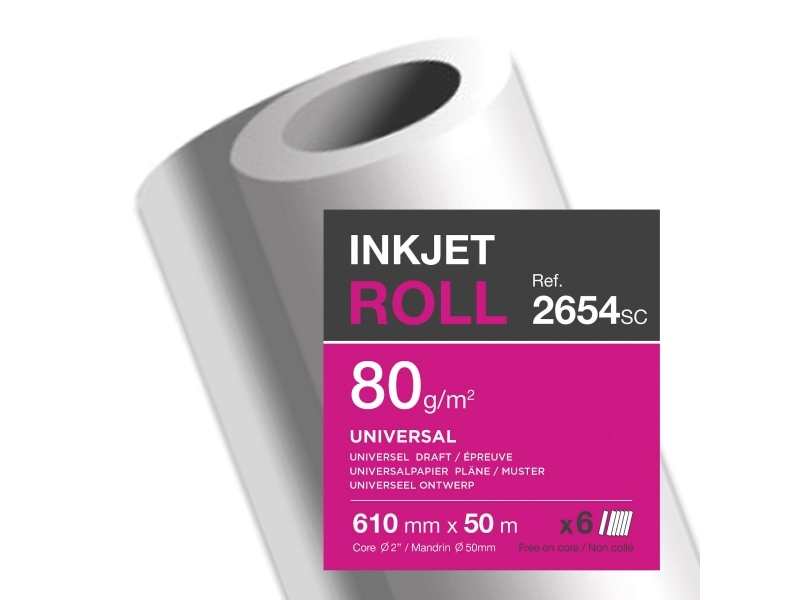 Plotterpapir Clairefontaine Universal 80 g, 610 mm x 50 m | Papper & Emballage - Specialpapper - Design / grafiskt papper | GameStuff
