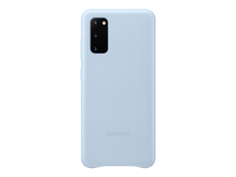 Samsung Leather Cover Ef-Vg980 - Bagsidecover Til Mobiltelefon - Aluminium, Læder - Koral Blå - For Galaxy S20, S20 5G