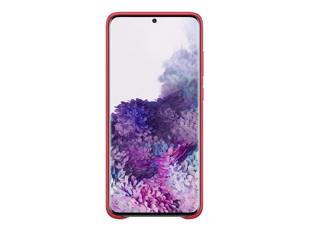 Samsung Leather Cover Ef-Vg985 - Bagsidecover Til Mobiltelefon - Aluminium, Læder - Rød - For Galaxy S20+, S20+ 5G