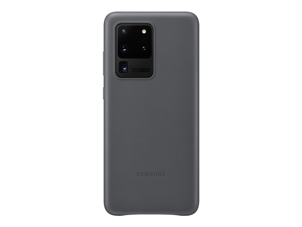 Samsung Leather Cover Ef-Vg988 - Bagsidecover Til Mobiltelefon - Aluminium, Læder - Grå - For Galaxy S20 Ultra, S20 Ultra 5G